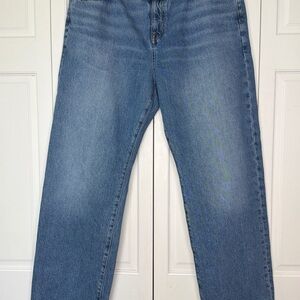 J. Crew Women’s Mid-rise Relaxed Straight Jeans Size 31 Med Blue Slouchy Denim